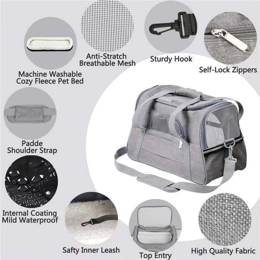 Pet Carrier Portable Cat And Dog Outgoing Bag Breathable Pet Car Carrying Bag