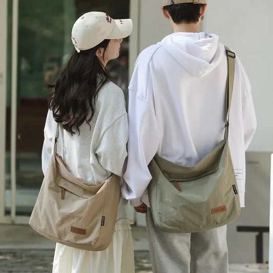Japanese Women Men Shoulder Crossbody Bag Large Canvas Messenger Bags for Student 2024 Brand Book Bags Female Handbag Satchels