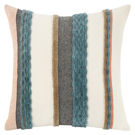 1 Pc Boho Throw Pillow Covers 18x18 Inch Striped Cousion Cover Decorative Chenille Pillowcases Square Cushion Covers