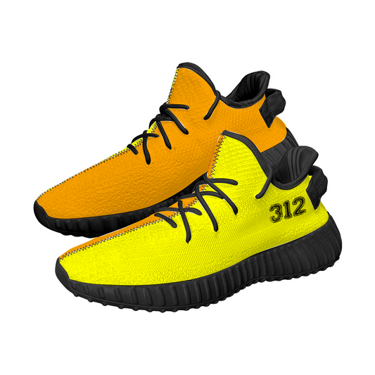 (Black)America's Swag 312 Orange, Yellow Unisex Breathable Non-slip Sneakers Running Shoes